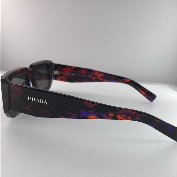 Authentic- New - PRADA 06YS 06V5S0 Abstract Orange Dark Grey - Picture 5 of 15